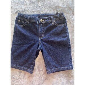 Girl Size 12 size Faded Glory Blue Jeans Long Shorts Adjustable Waist NWOT